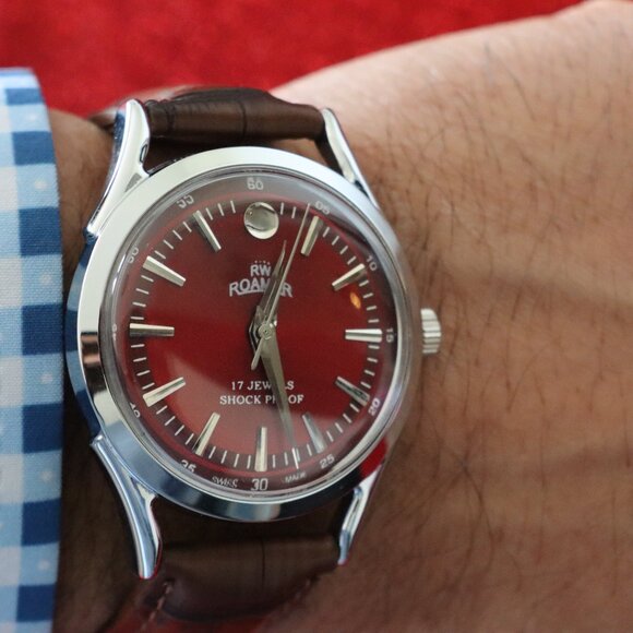 Vintage Roamer Swiss-made, professionally refurbished: 17‑jewel Manual Wind - Picture 5 of 7